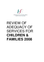 Review of Adequacy of Services for Children and Families 2008 image link